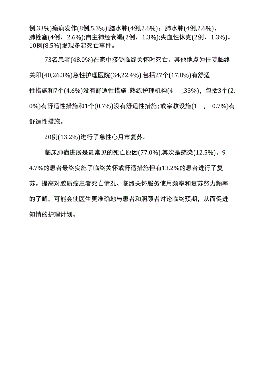 最新颅内高级别胶质瘤患者死亡原因及临终关怀的回顾性观察_第3页