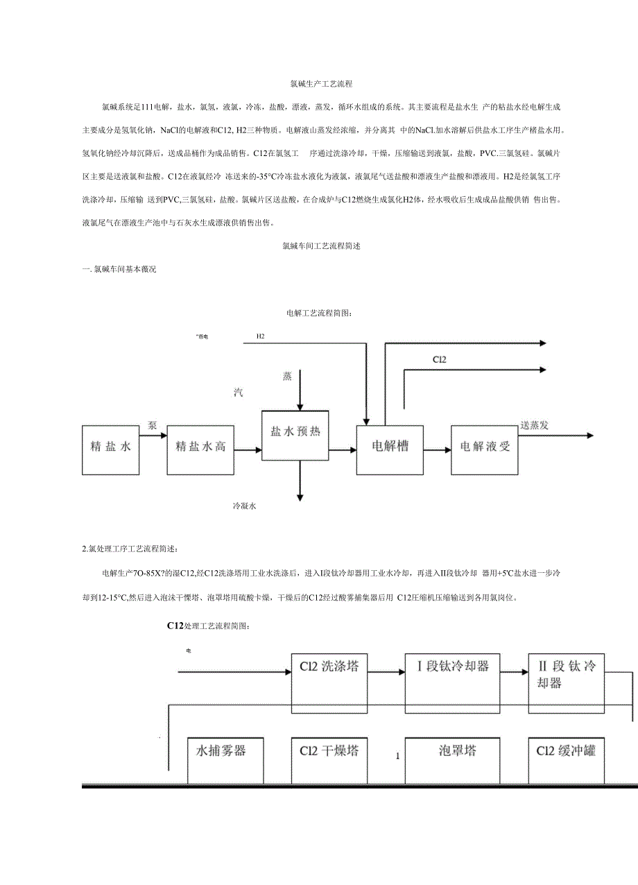 氯碱生产工艺流程_第1页