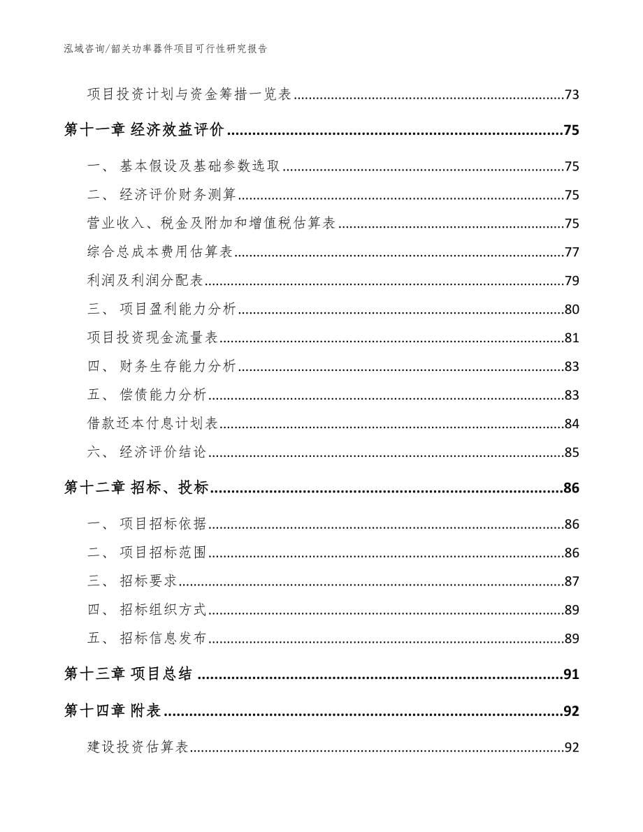 韶关功率器件项目可行性研究报告_参考模板_第5页