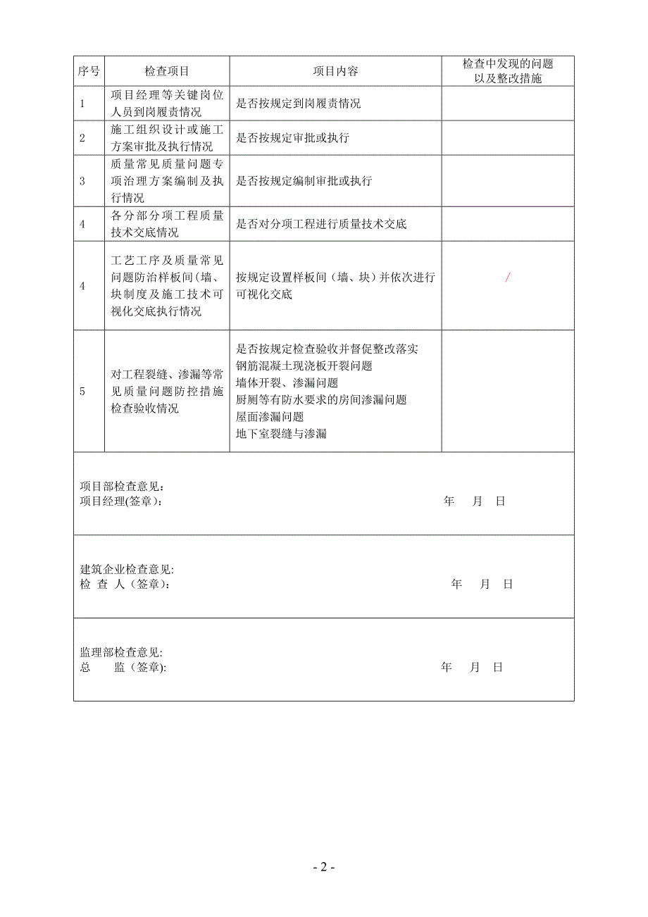 建筑工程春节后质量检查复工申报表_第2页