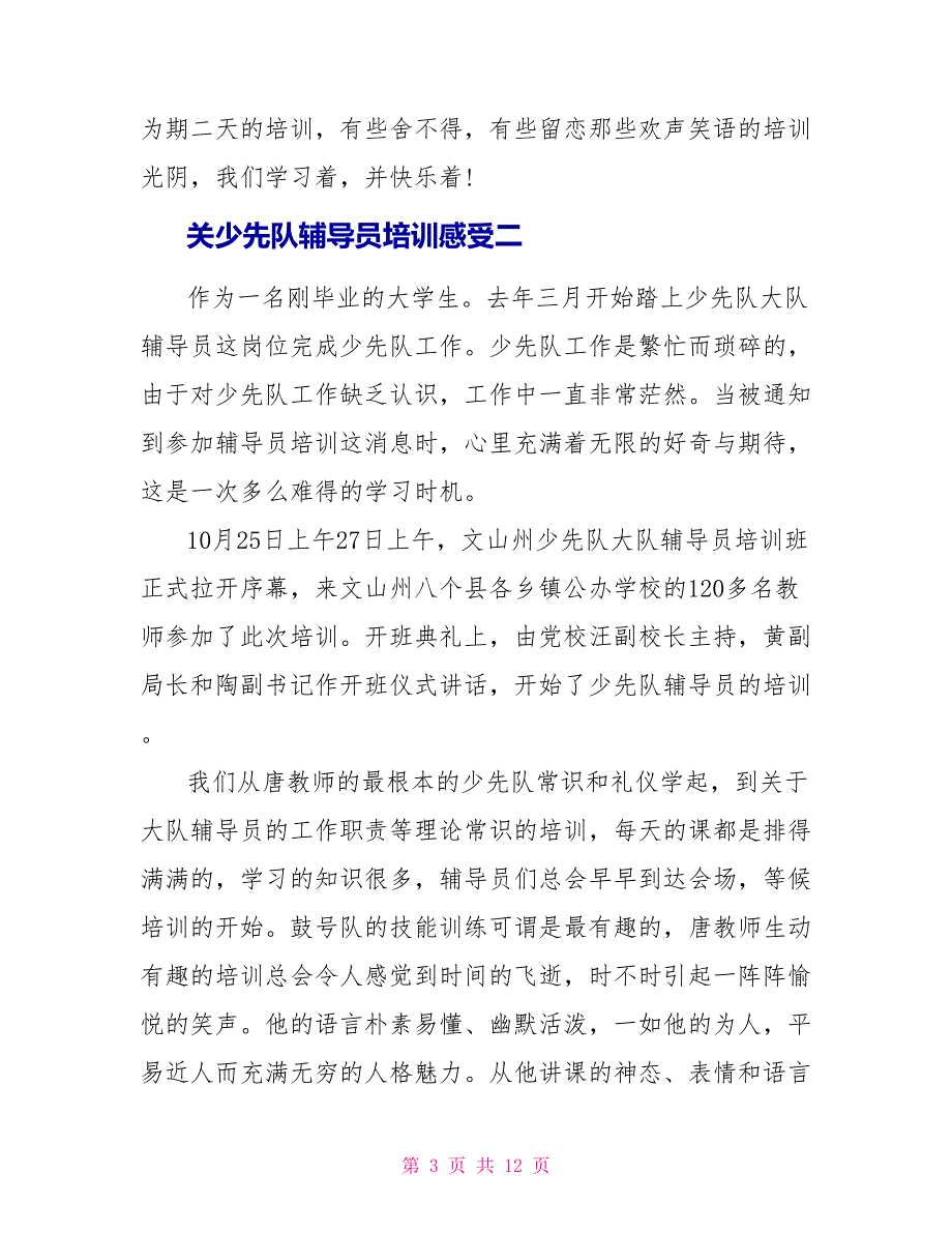 关少先队辅导员培训感受5篇_第3页