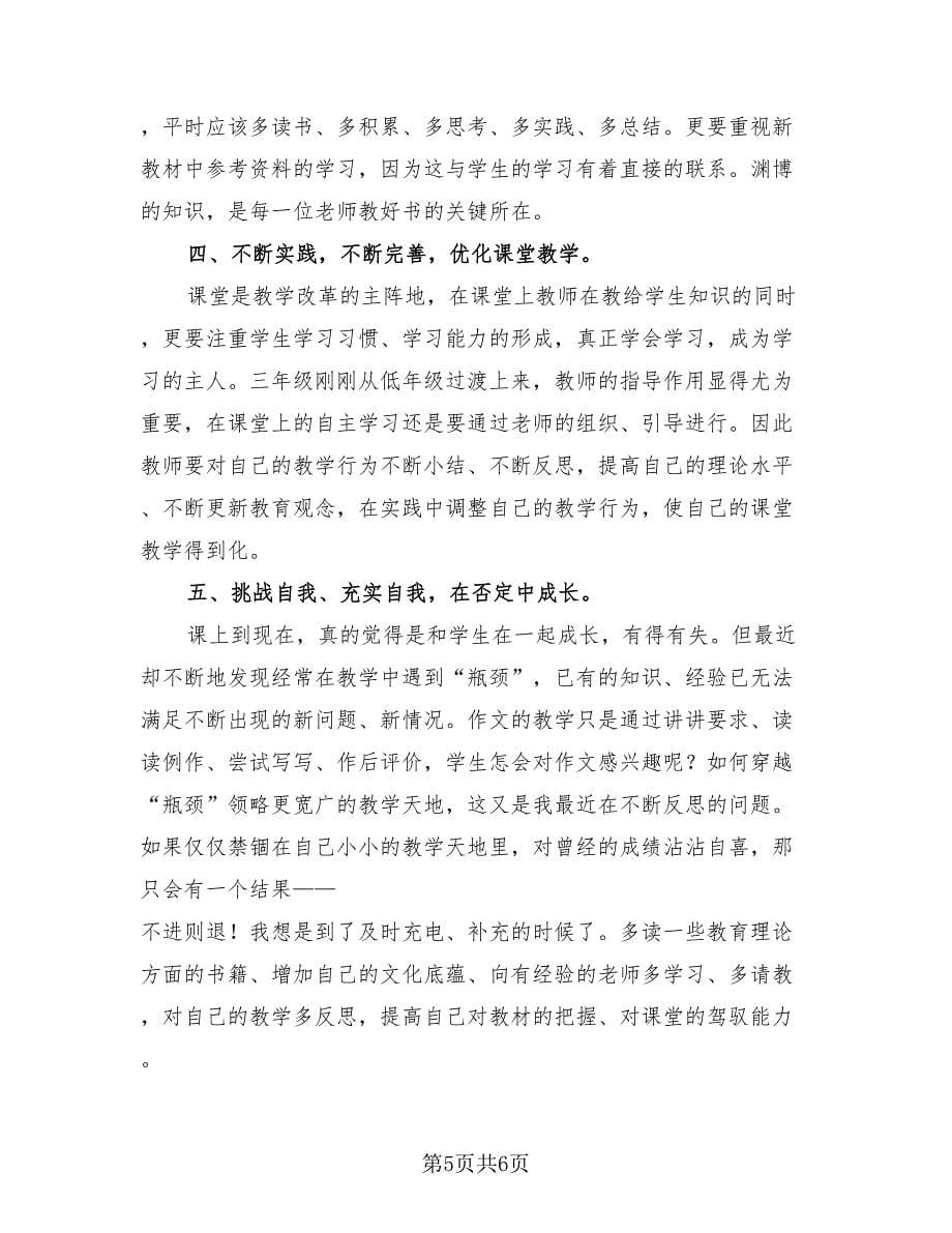 教师年度考核个人总结精简版小学（2篇）.doc_第5页