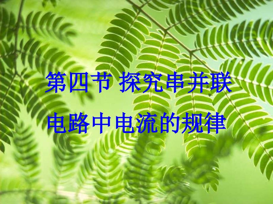 第四节探究串联并联电路中电流的规律区级公开课课件五_第2页