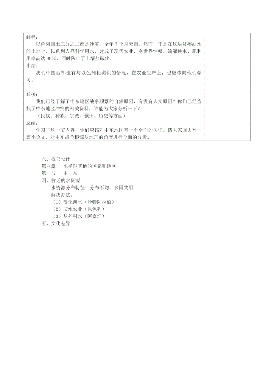 新教材 地理七年级下册教案 第一节 中东教案2_第2页