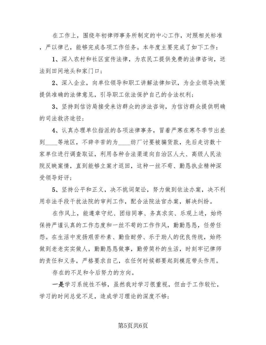 律师个人年度总结模板（2篇）.doc_第5页