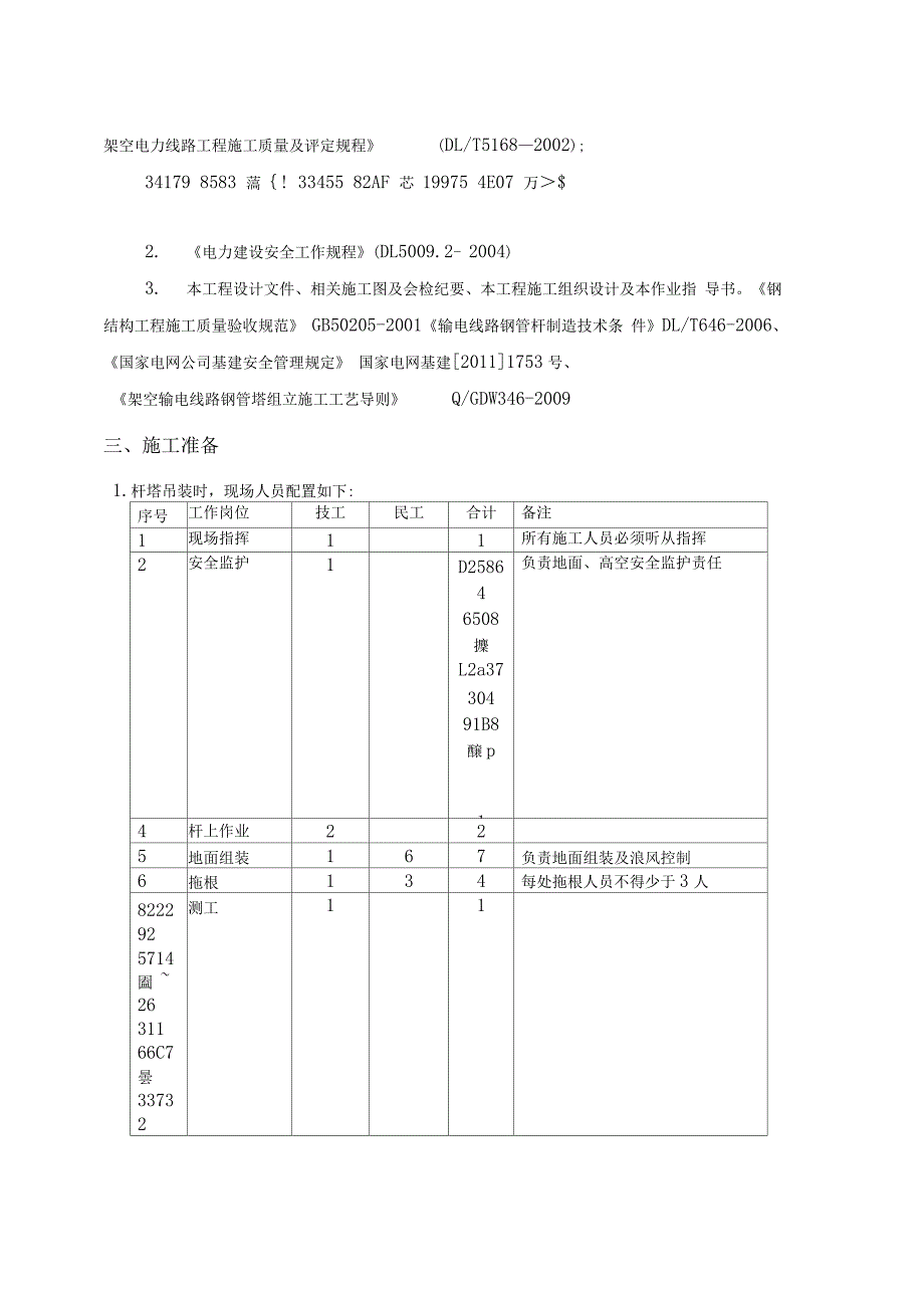 110kV钢管杆组立施工作业指导书_第3页