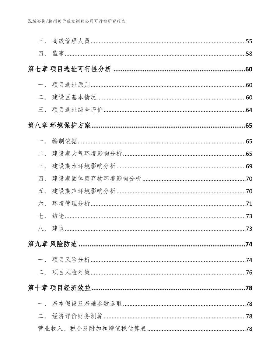 滁州关于成立制鞋公司可行性研究报告【范文】_第5页