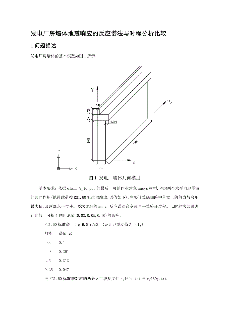 地震响应的反应谱法与时程分析比较_第1页