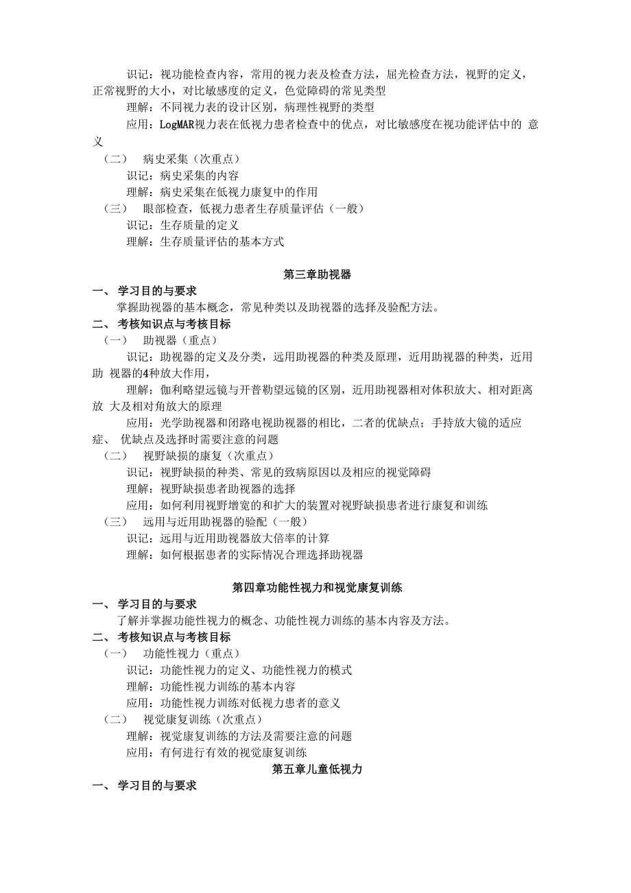 天津2012年自考“低视力康复学”课程考试大纲_第2页