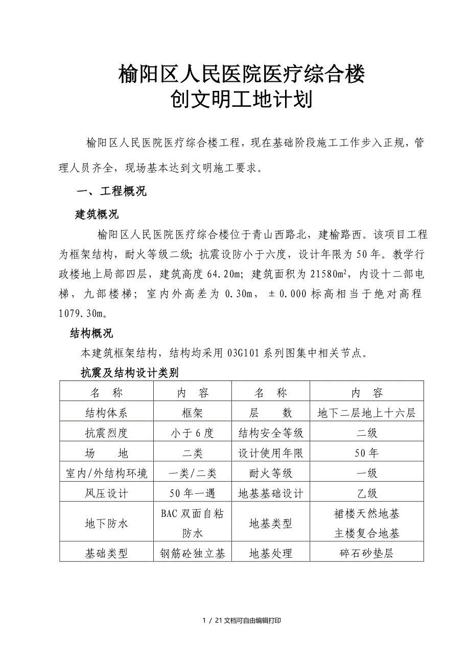 创省级文明工地计划_第1页