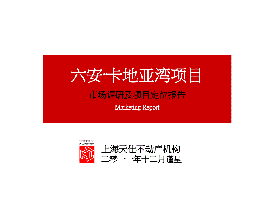 六安&#183;卡地亚湾项目市场调研及项目定位报告_第1页