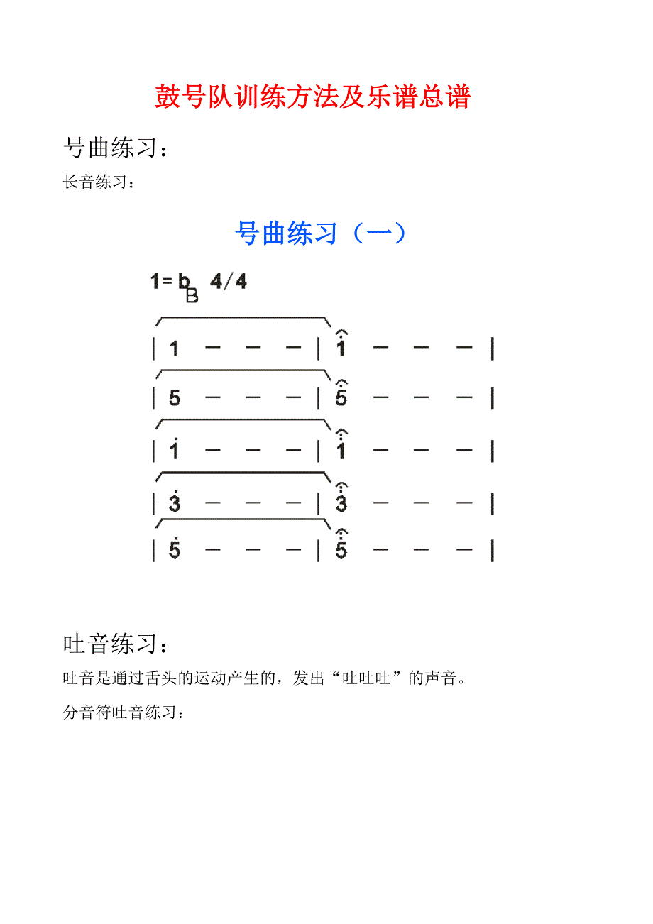 少先队鼓号队乐谱曲谱及训练方法_第1页