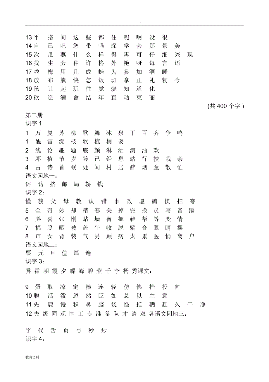 新课标小学语文生字表一汇总表全部一至十二册_第2页