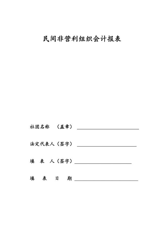 民间非营利组织会计报表.doc