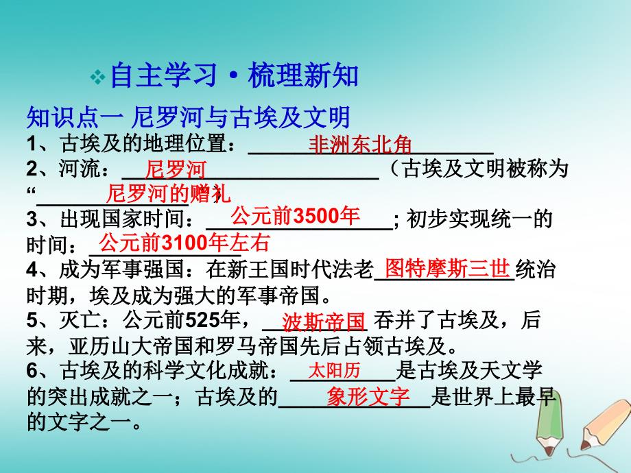 九年级历史上册 第1单元 古代亚非文明 第1课 古代埃及 新人教版_第4页