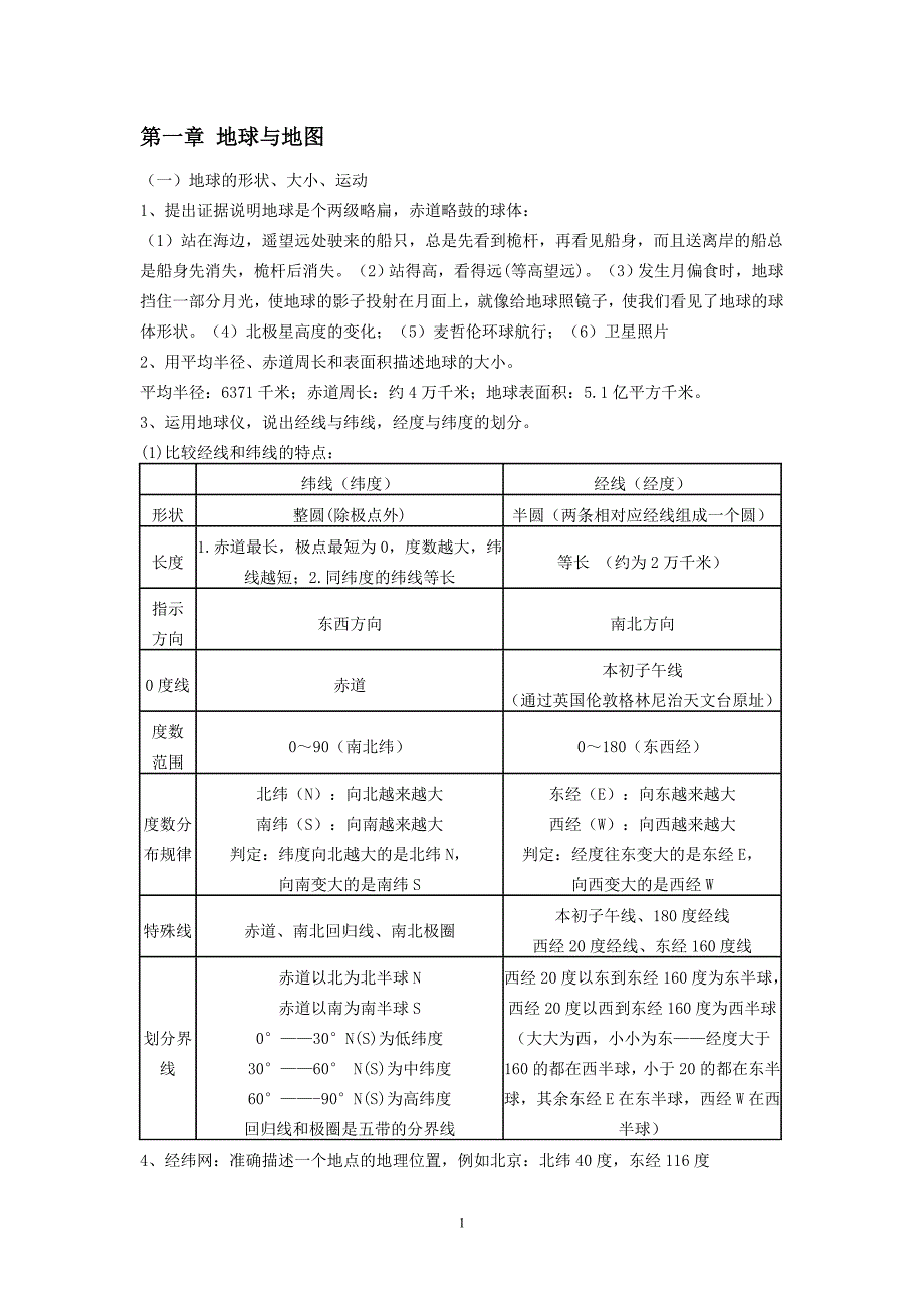 地理七年级上复习_第1页