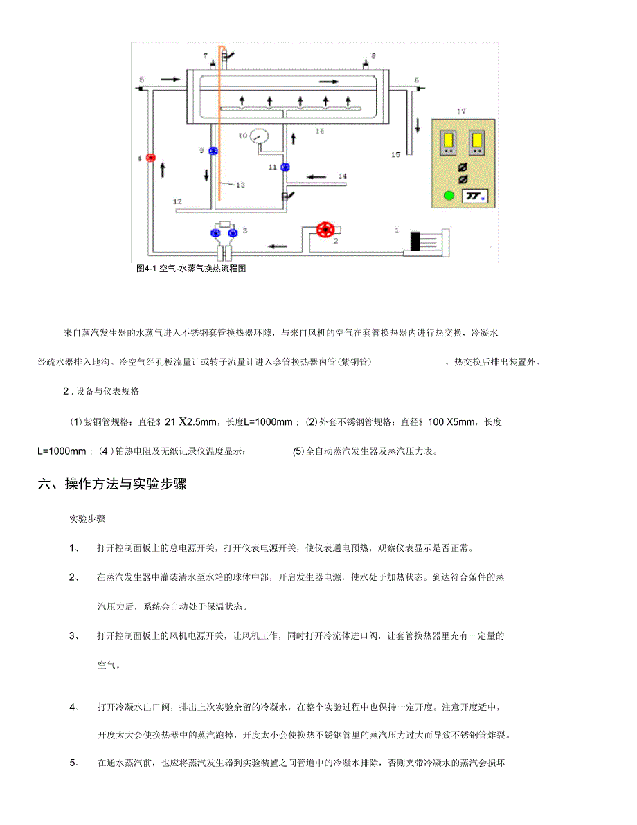 空气-水蒸气对流给热系数测定实验报告材料_第4页