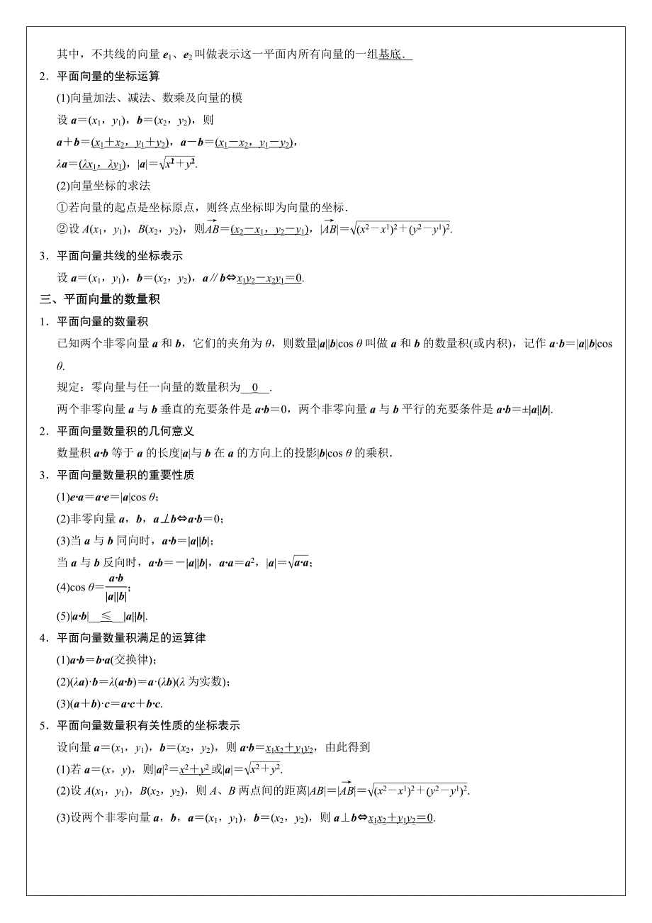 2023年高中向量知识点归纳_第2页
