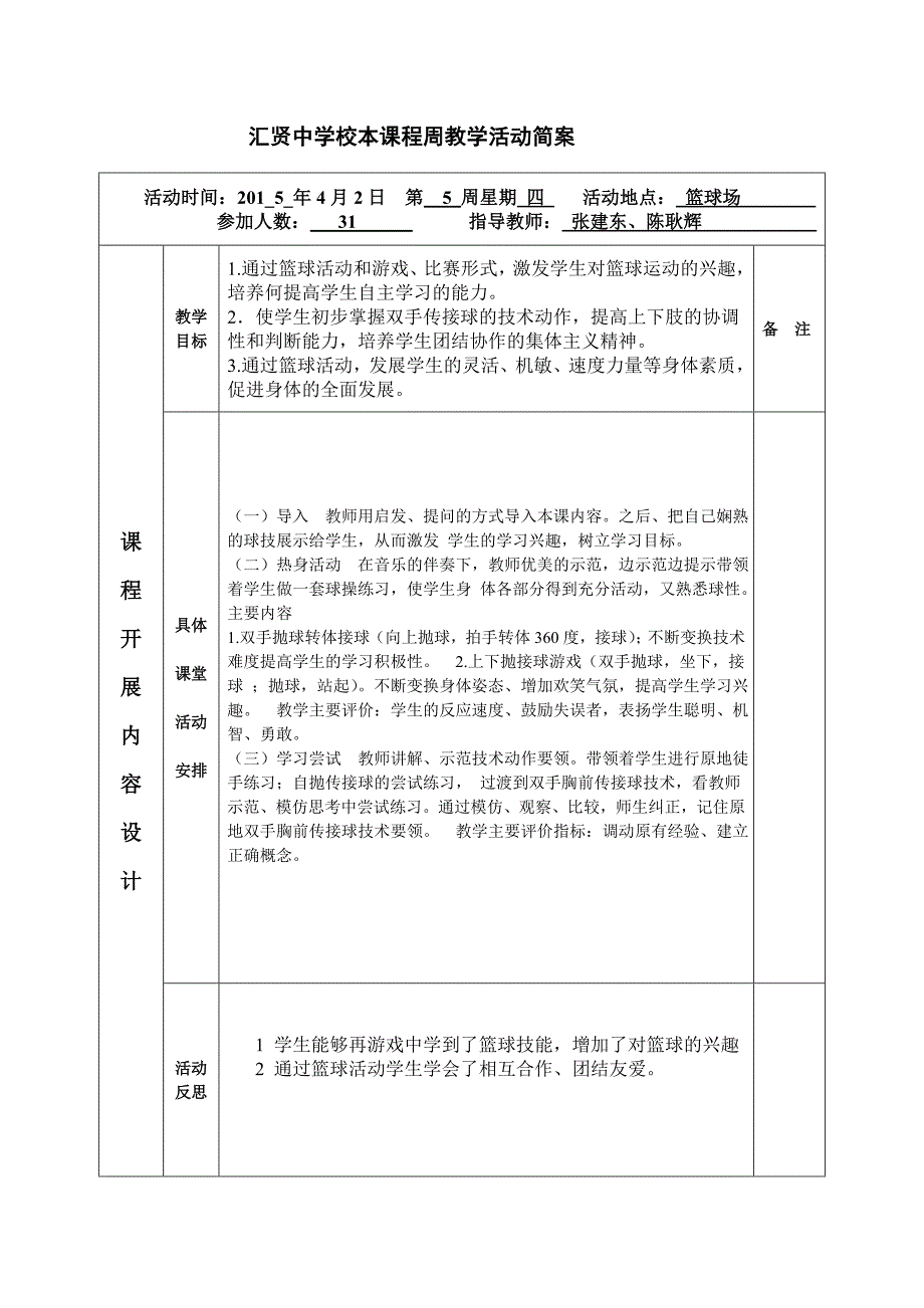 教育专题：2015汇贤中学综合校本课程活动周简案_第4页