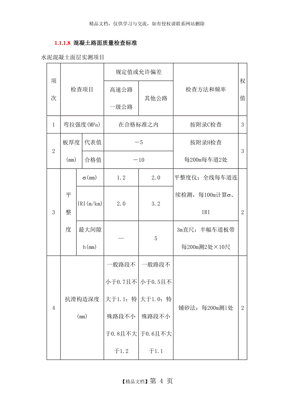 砼路面施工技术措施_第4页