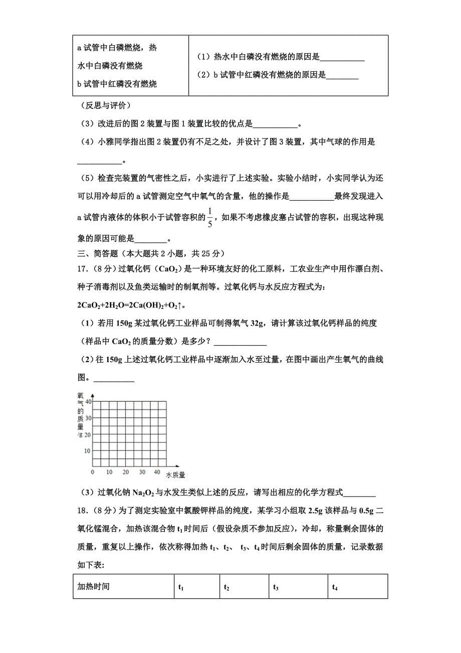 山东省济宁市曲阜师范大附属实验学校2023学年化学九年级第一学期期中检测试题含解析.doc_第5页