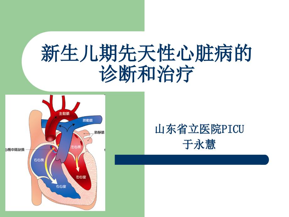 新生儿期先天性心脏病的诊断和治疗_第1页