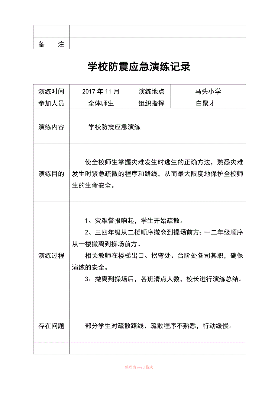 疏散演练记录_第4页