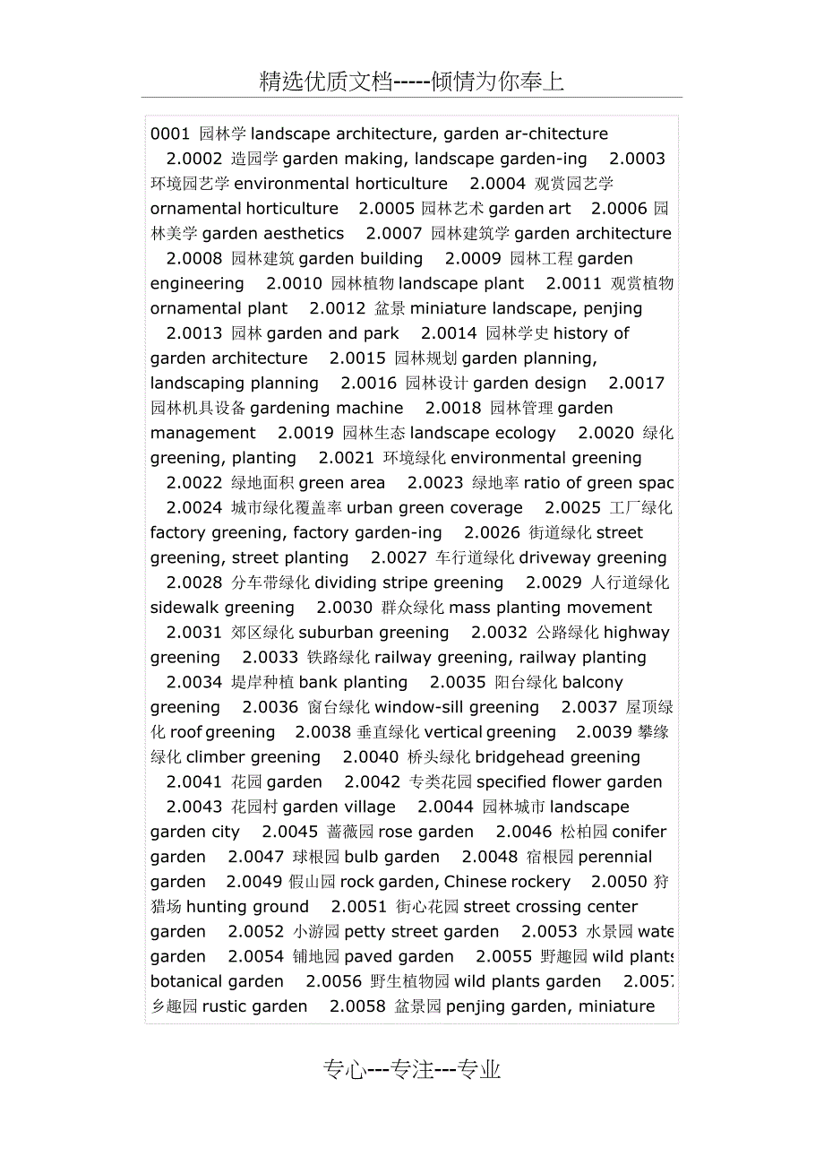 园林中英文对照_第1页