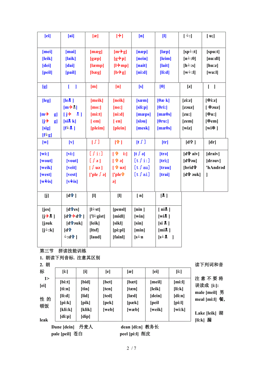 国际音标语音练习_第2页