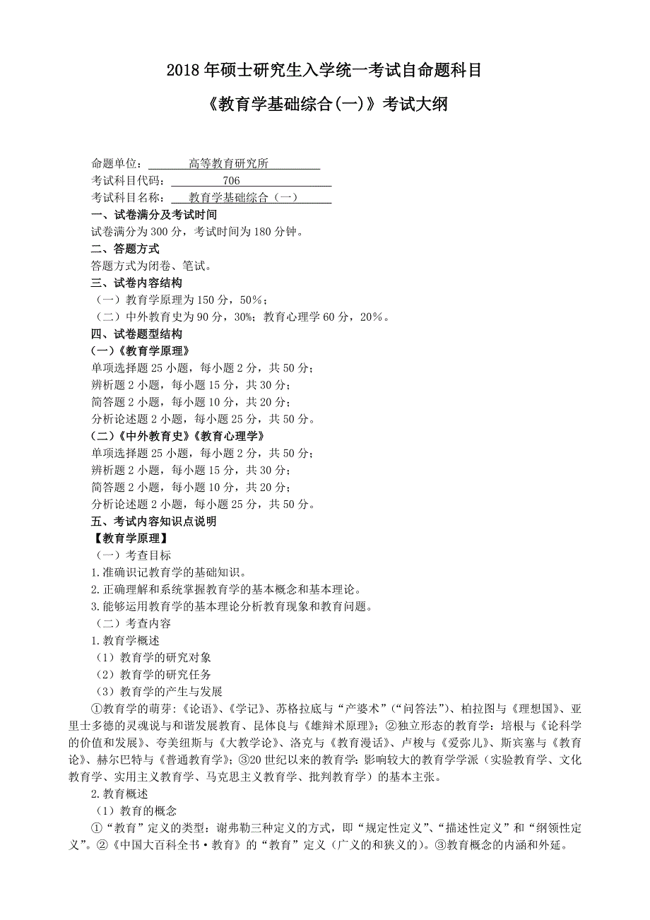 硕士研究生入学统一考试自命题科目_第1页
