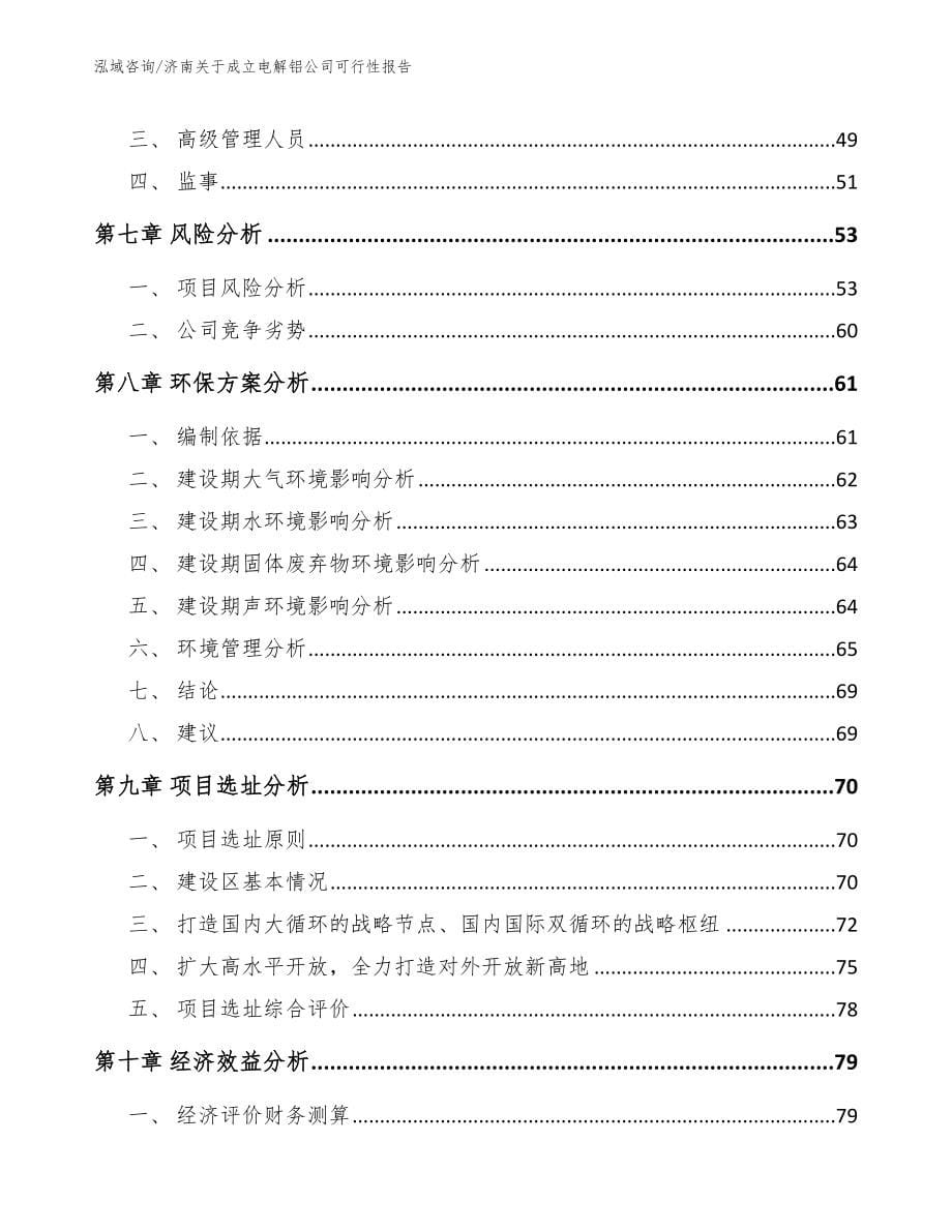 济南关于成立电解铝公司可行性报告_第5页