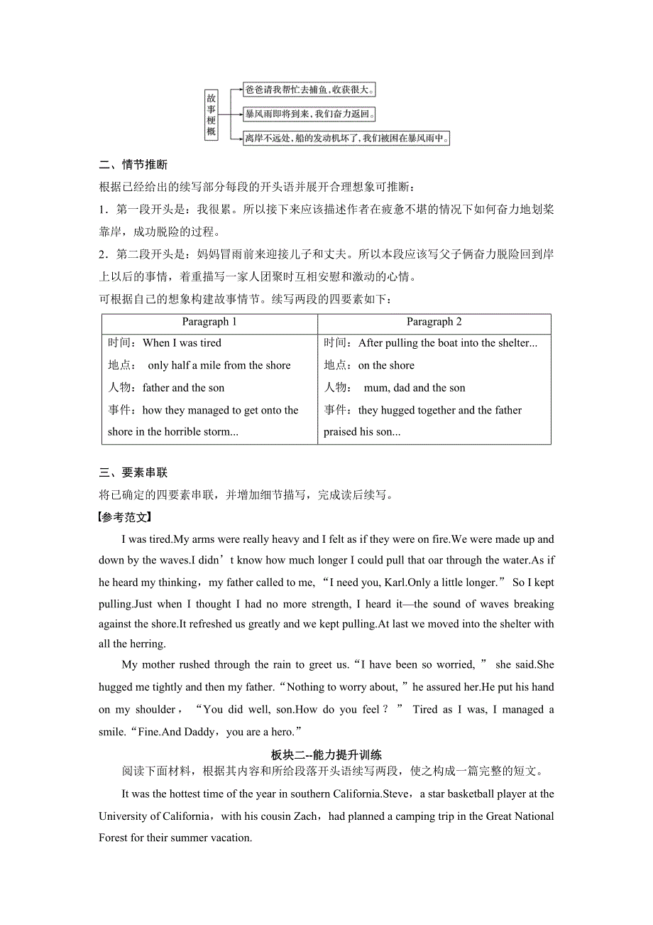 高三新题型读后续写不同主题总结和练习--冒险类含答案.docx_第2页