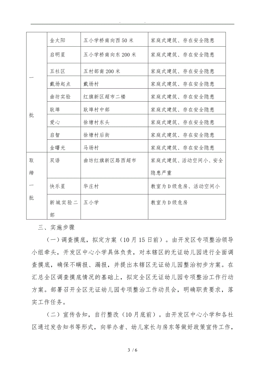 关于依法取缔无证幼儿园的方案_第3页