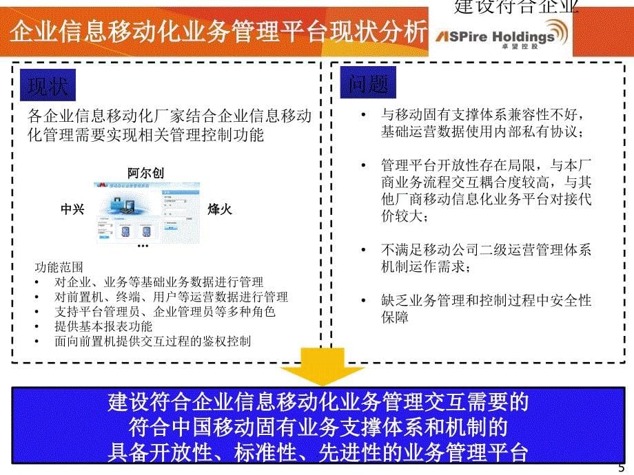 广东移动政企信息移动化业务建设汇报优秀课件_第5页