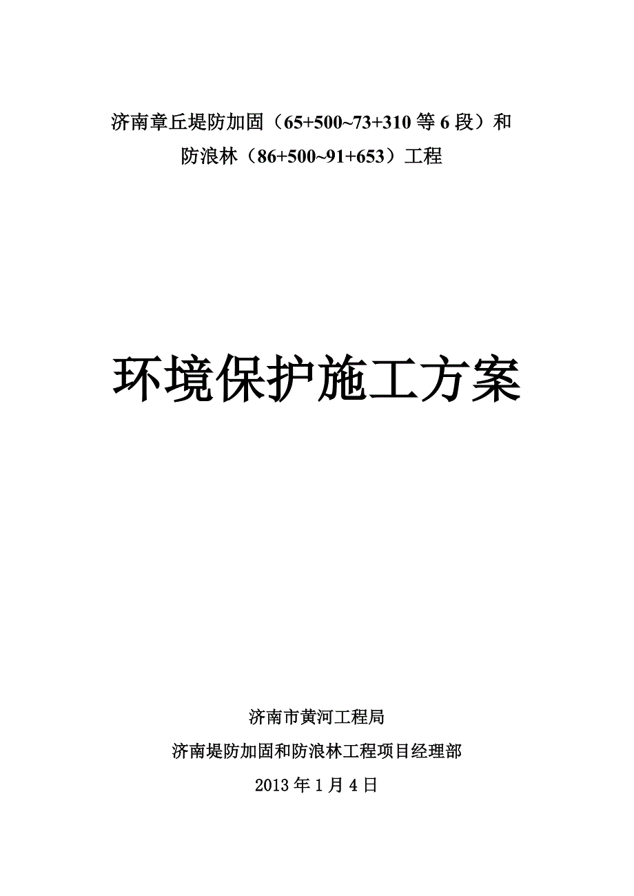 堤防加固和防浪林工程加固实施方案_第1页