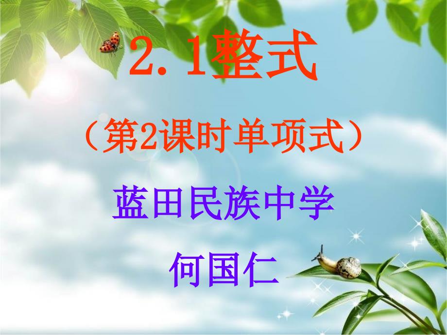 优质课---单项式课件_第1页