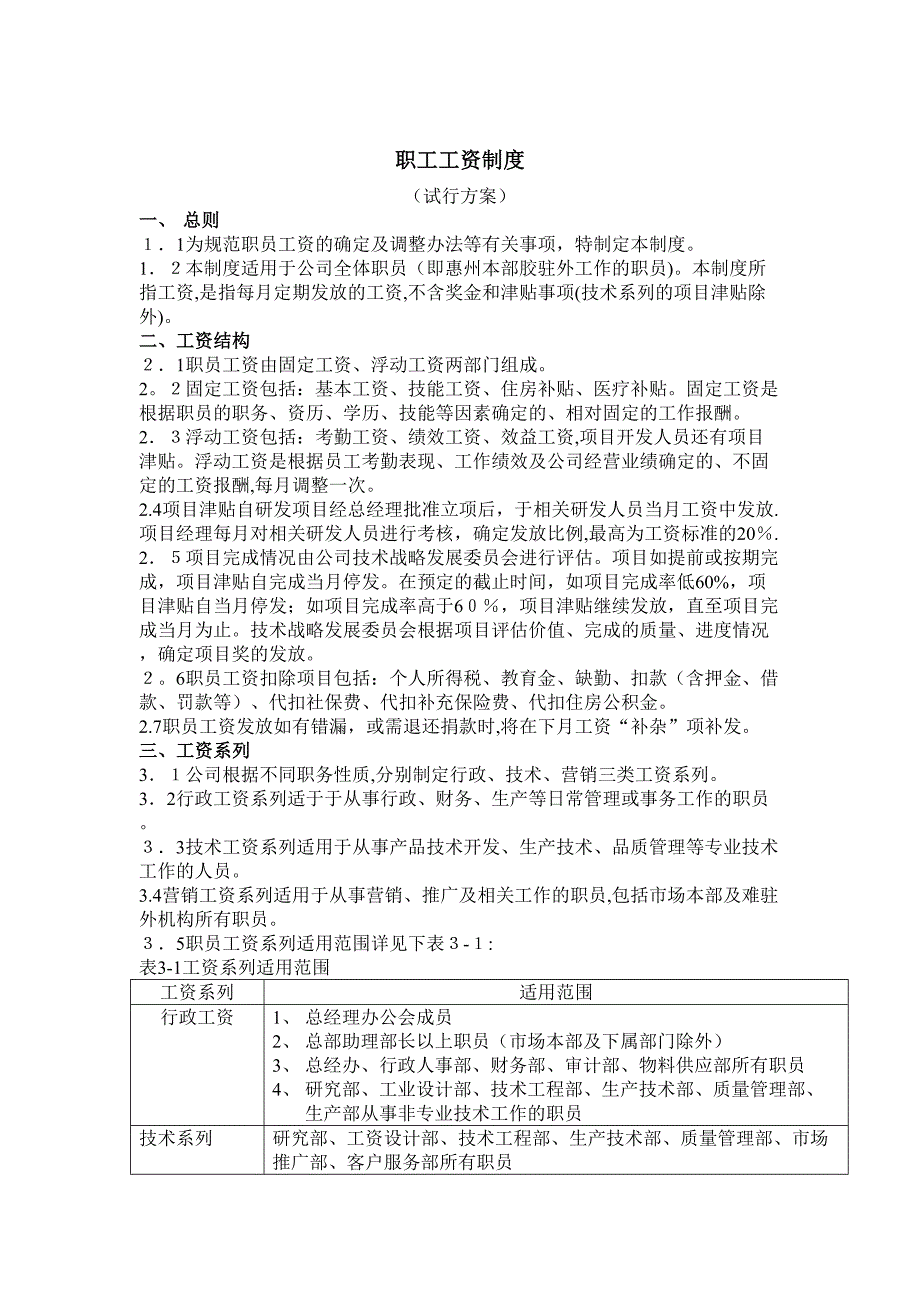 职工工资制度（DOC7页）_第1页