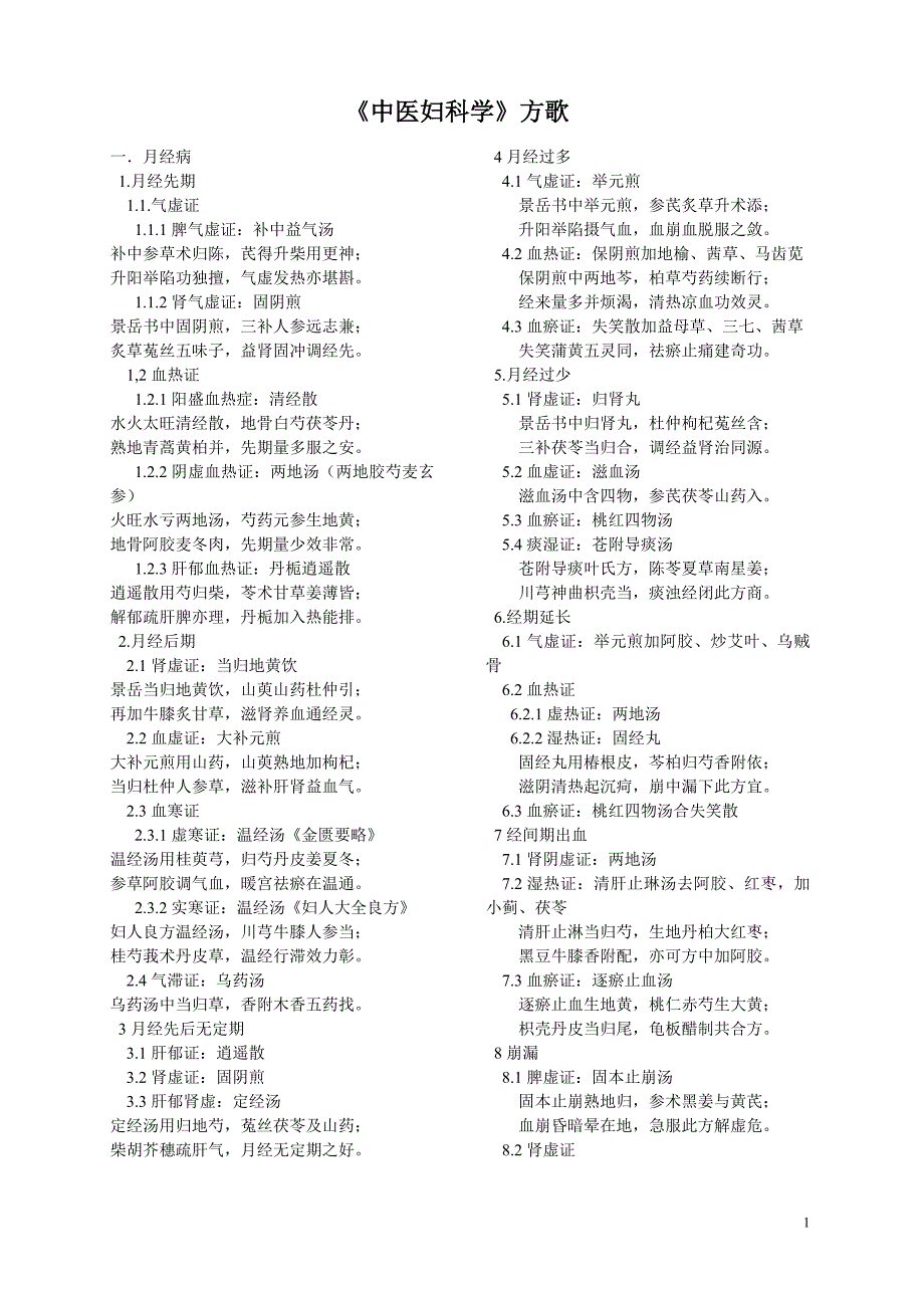 中医妇科学方歌大全.doc_第1页