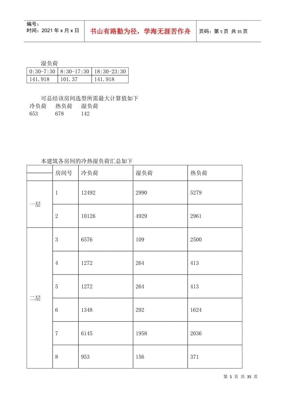 课程设计-重庆市某公司办公楼空调及冷热源工程_第5页