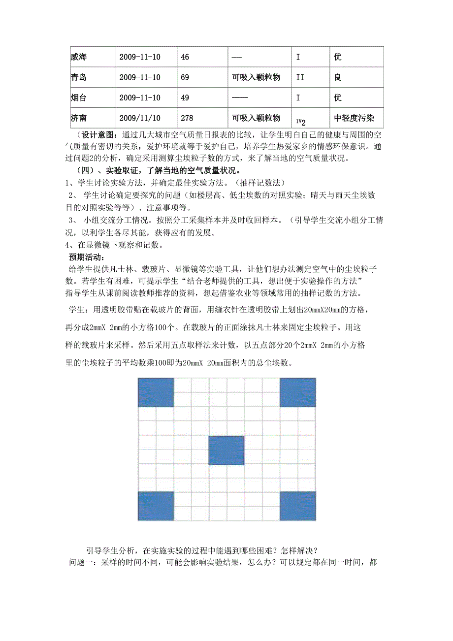 《空气质量与健康》综合实践活动课例设计_第3页