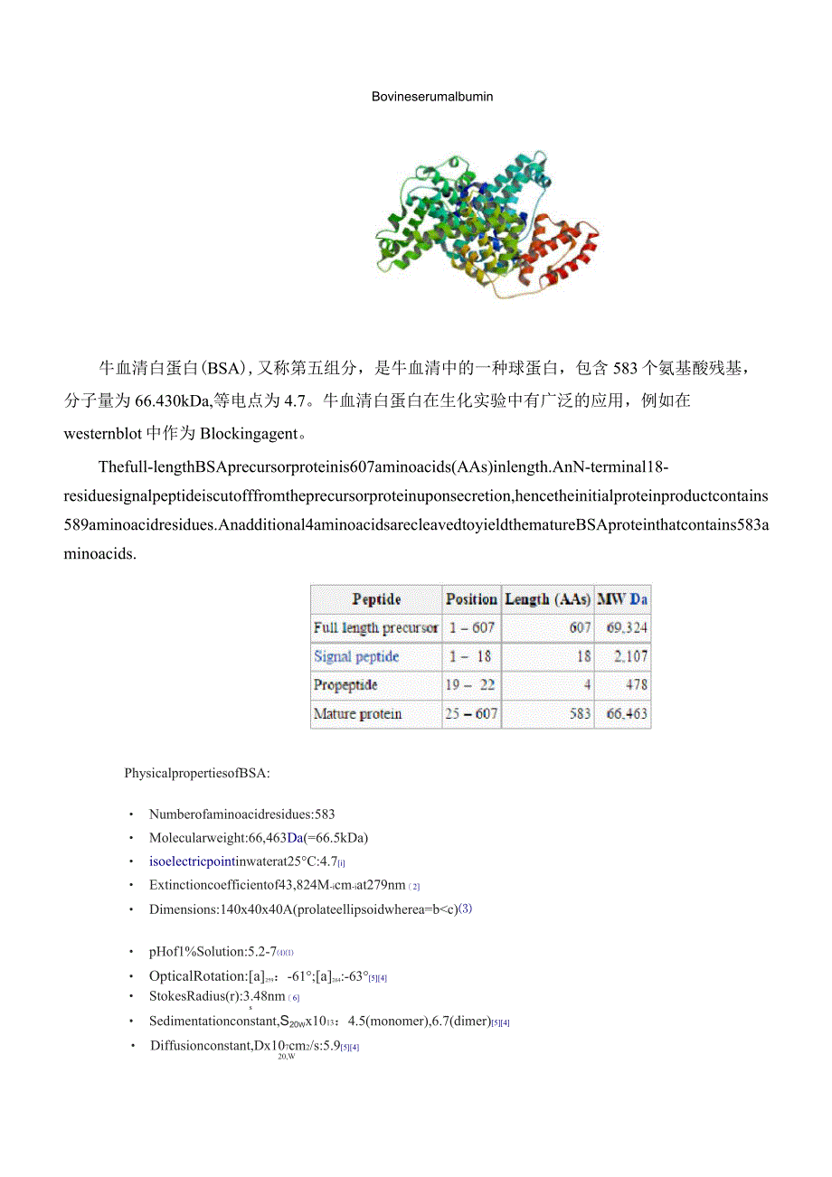 BSA牛血清白蛋白_第1页