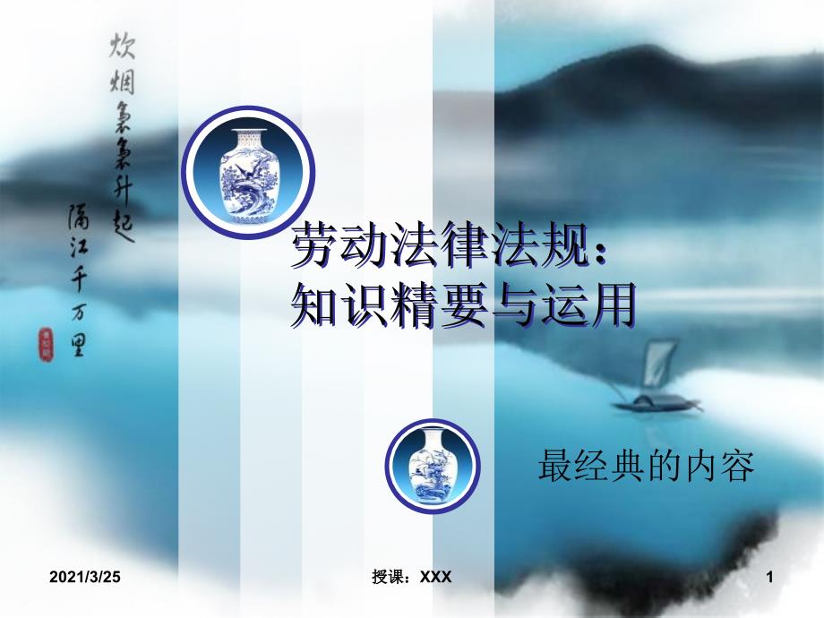 律法规(劳动法)：知识精要与运用经典PPT课件_第1页