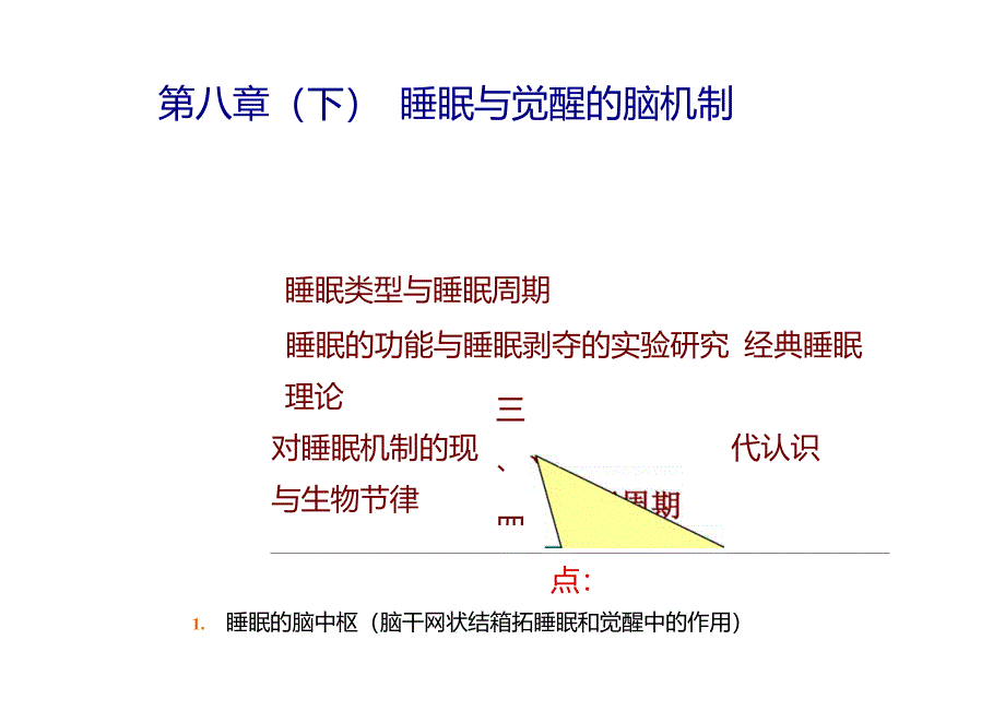 生理心理学第八章3睡眠与觉醒_第1页