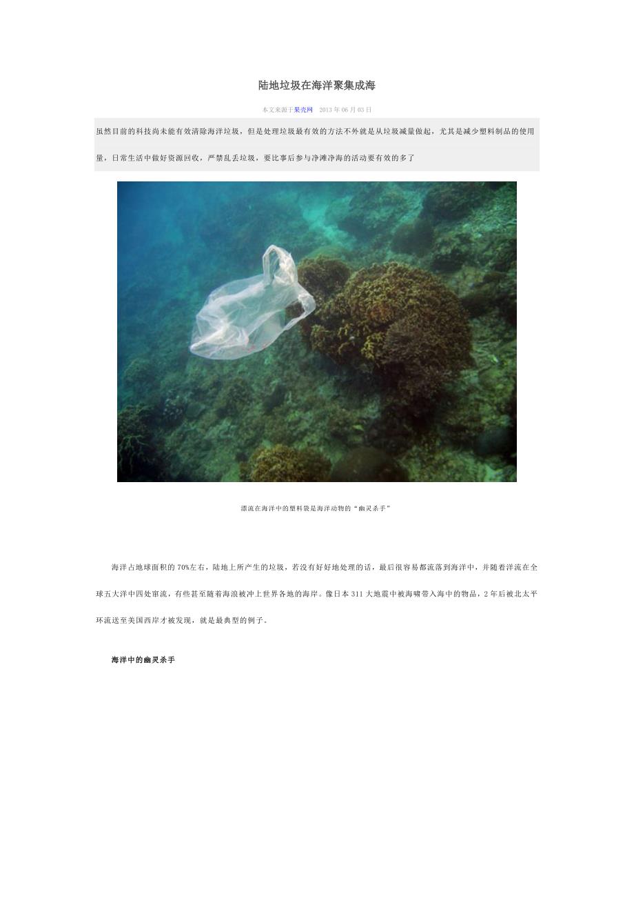 陆地垃圾在海洋聚集成海.doc_第1页
