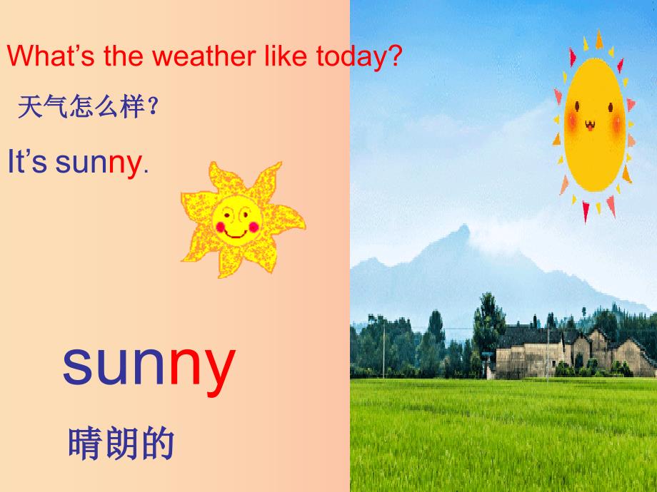 五年级英语下册 unit 5 what’s the weather like today课件 陕旅版_第3页