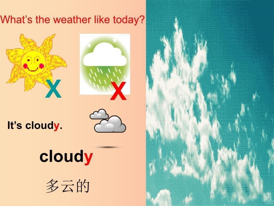 五年级英语下册 unit 5 what’s the weather like today课件 陕旅版_第5页