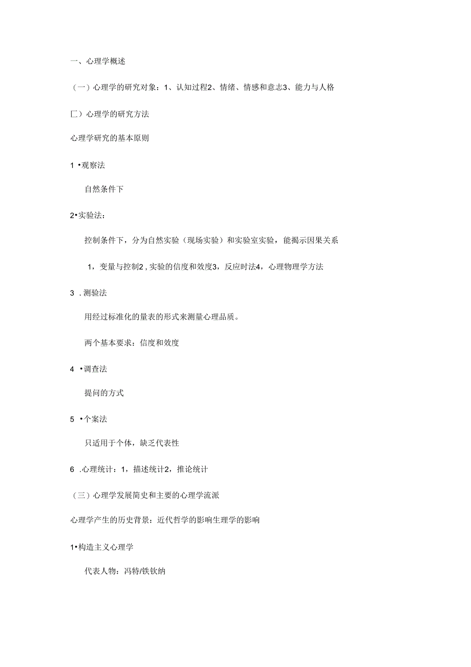 心理学考研专业学位347精要知识点_第1页