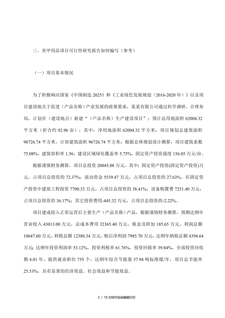 美甲用品项目可行性研究报告模板大纲及重点分析_第2页