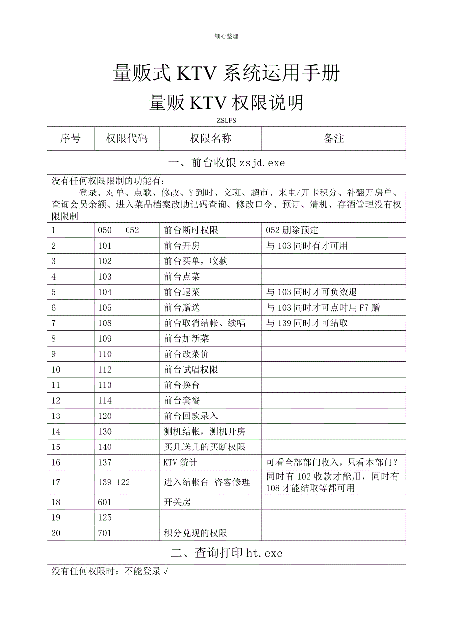 量贩式KTV系统使用手册及权限说明 (2)_第1页