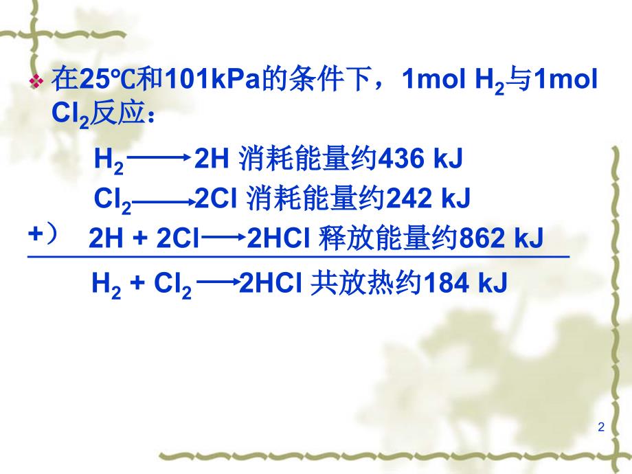 二化学键与化学反应中能量的关系课堂PPT_第2页